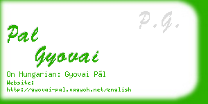 pal gyovai business card