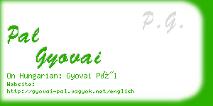 pal gyovai business card